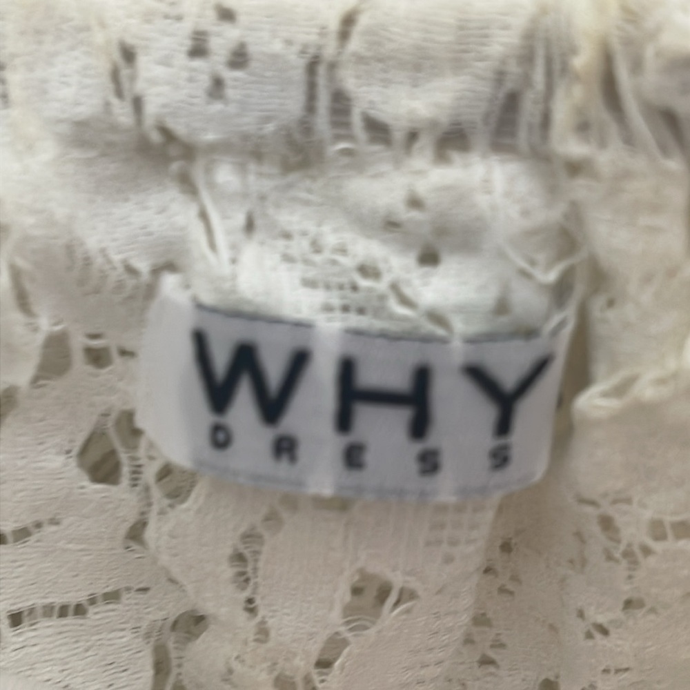 ❤️ 🆕 WHY DRESS Elegant off shoulder White Lace Women's Top With Bell Sleeves M - Picture 5 of 5